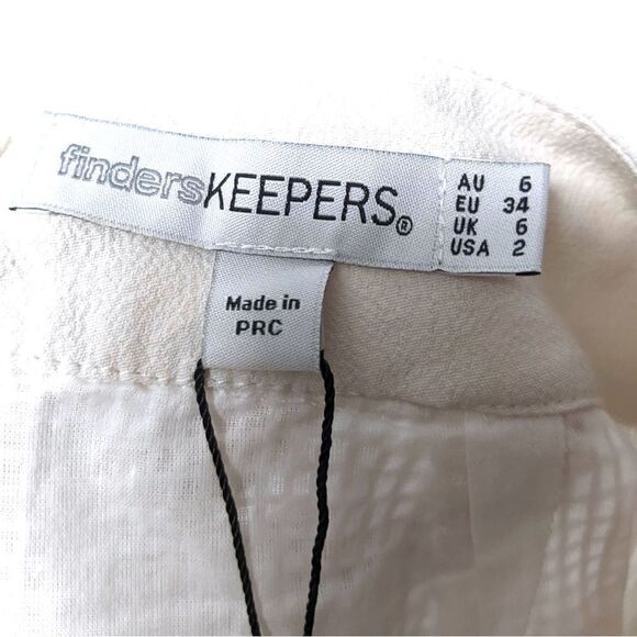 NWT FINDERS KEEPERS All She Wants High Rise Mesh Shorts Ivory 2 - Picture 3 of 7